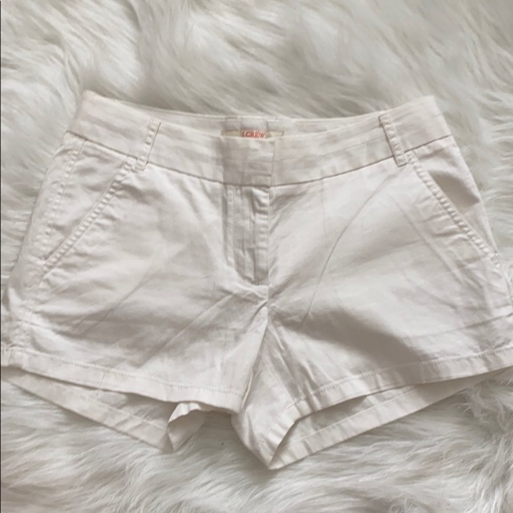 J. Crew White Chino Shorts